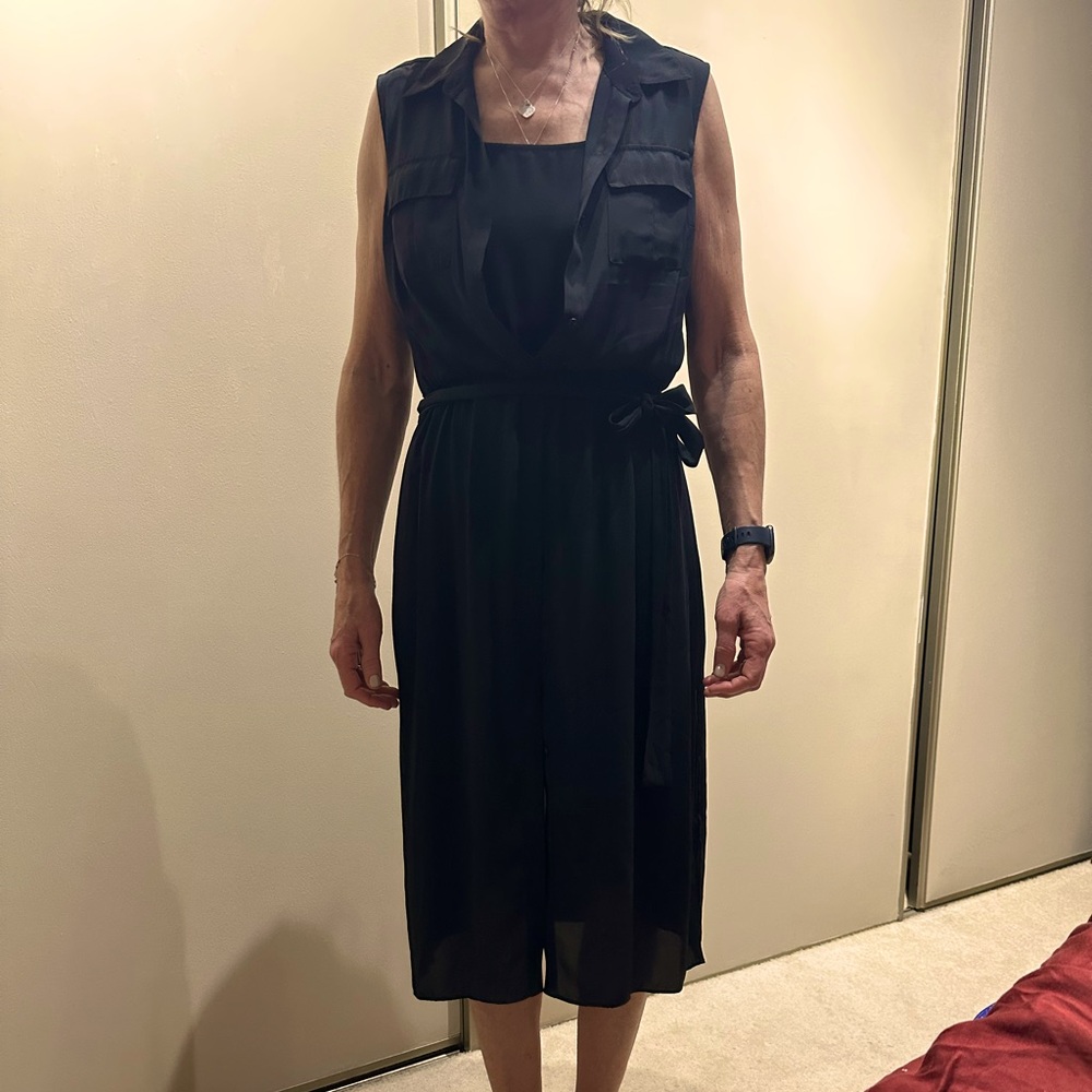 WHBM new black dress, sleeveless, great for summer! Sz 4
